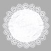 URROMA Round Lace Doily, 60cm*60cm White Table Cover with Lace