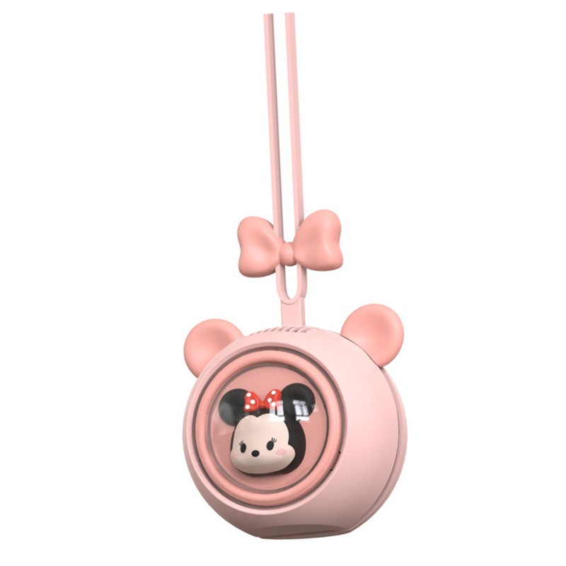 Portable Neck Fan Cool Silent 3 Gear Strong Wind Cartoon