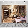 BELECO 2.1x1.5m Fabric Old Kitchen Backdrop for Photography Ancient Stone