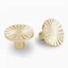 POVEFONK 10 Pack Brushed Brass Kitchen Cabinet Knobs Gold Drawer