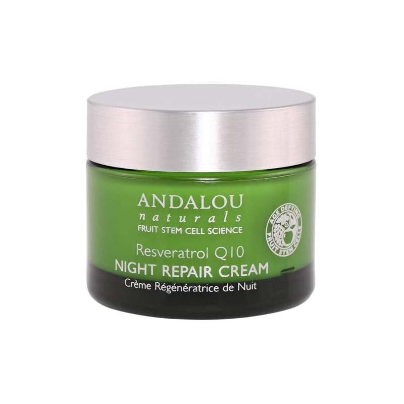Andalou Naturals Night Crm Repair Resvrtrl 1.7 Fl Oz(Pack of