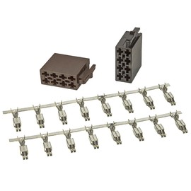 tomzz Audio 5800-126 ISO Connector Housing Assembly Set Power + Speaker Including Contacts for Car Radio Cable