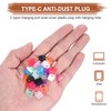GEEHUA Pack of 30 USB Type C Dust Plugs, Colourful