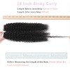YDDM Black Women's Tape Extensions, Real Hair, Black, Kinky Curly