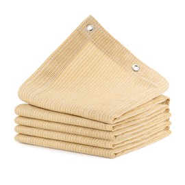 ABOSUN Outdoor Sun Shade Cloth, 12’ x 20’, Pergola, Deck, and Backyard Patio Sunshade with UV Protection, Heat Resistant HDPE Material, Reinforced Grommets (12x20 FT,Wheat)