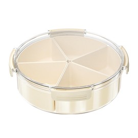 Godely Divided Serving Tray With Lid, 5 Removable Small Bowls, Reusable snackle Box Container, Sealed Against Moisture，for Save Snack Dried Fruits Cookies, Snack Tray for Party, Travel, Picnic, Home.