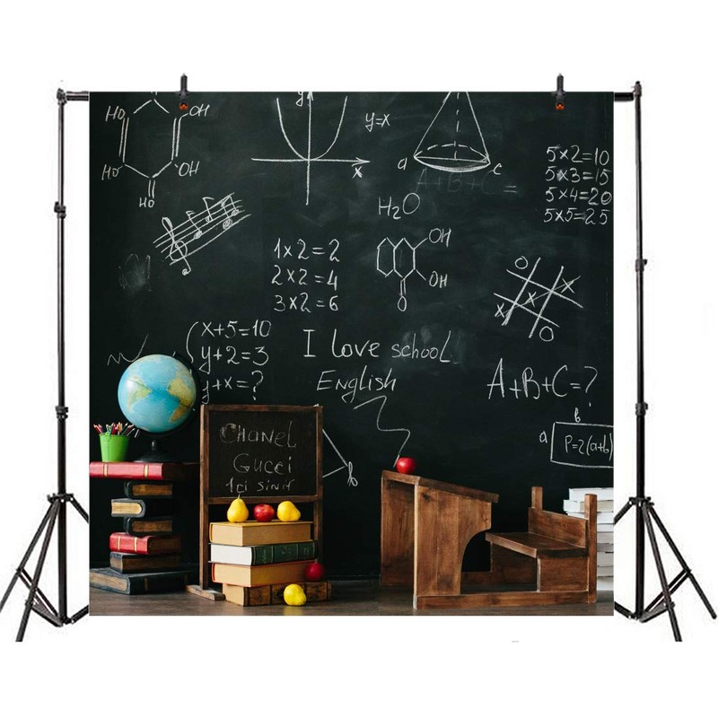 Yeele 6x6ft School Classroom Backdrop for Photography Class Blackboard Graduation
