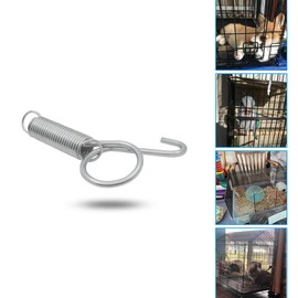 10 Pack Rabbit Cages Door Metal Finger Spring Latch Hook Multi-Functional Pet Cages Door Spring Latch for Fixing Small Animal, Rabbit, Dog, Cat, Parrot, Guinea Pig,Squirrel, Pet Cage Door