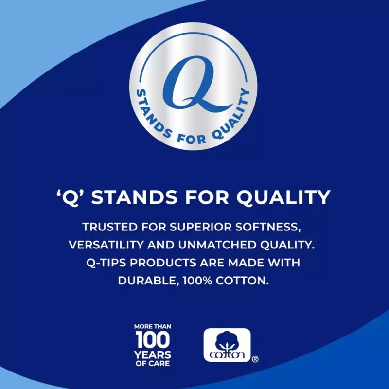 Q-tip Q-팁 순한 각질 제거 면 라운드 100 듀얼 텍스처