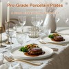 Jassceram 10.5 Inch White Dinner Plates Set of 6, Ceramic