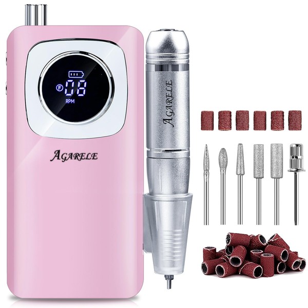 AGARELE Eelectric Nail Files 45000RPM, Professional Nail Drill Machine for