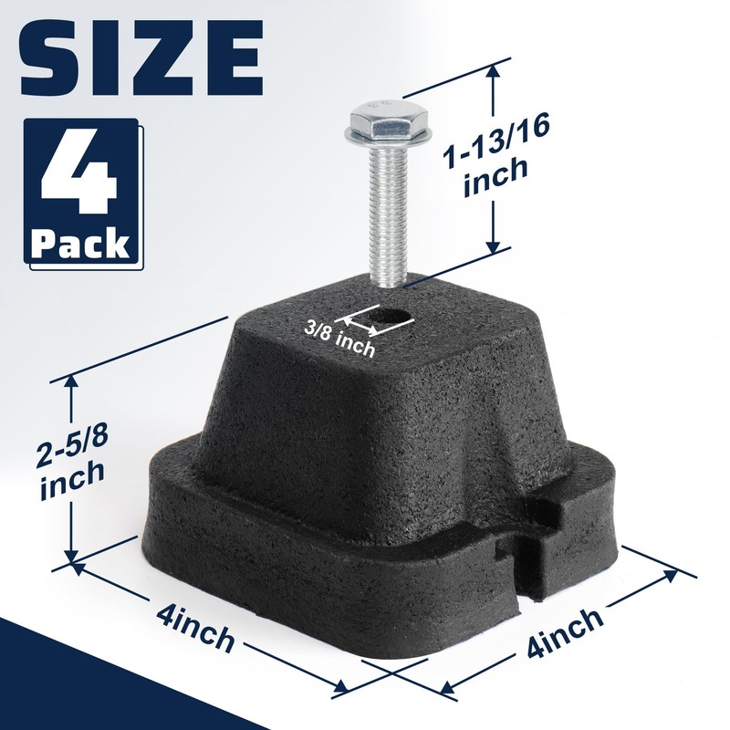 Pearwow Floor Mounting Base Kit for Mini Split AC Condenser,Rubber