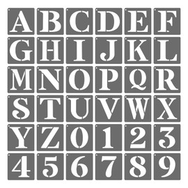 PATIKIL 1 Inch Plastic Small Letter Stencils, 36 Pcs Reusable Alphabet Stencils for Painting Spraying on Wall, Wood, Fabric