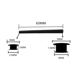 NicelyFit Replacement Temple Ear Socks for Oakley Metal Plate OX5038 Carbon Plate OX5079 Eye Glass Frames (Black - 6 Pairs)