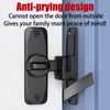 Door Bolt Stainless Steel 90°/180° Sliding Door Lock Black for