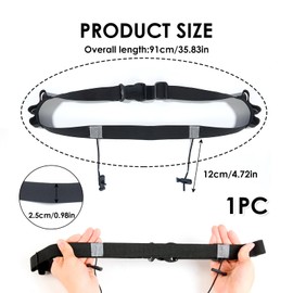 Chest Strap for Running Competitions, Chest Strap for Marathon, Triathlon and Cycling Racing, Numerical Belt for Runners - Lightweight, Breathable, No Pin - Attachment Support, Black, Black, black,