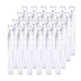 Dokpav 100Pcs Mini Varitas de Burbujas Para Niños, Barra de Burbujas, Tubos de Burbujas Vacíos, Burbujas de Plástico Para Fiesta Infantil,Fiesta de Cumpleaños,Fiesta de Boda, Bolsas de Regalos, Blanco