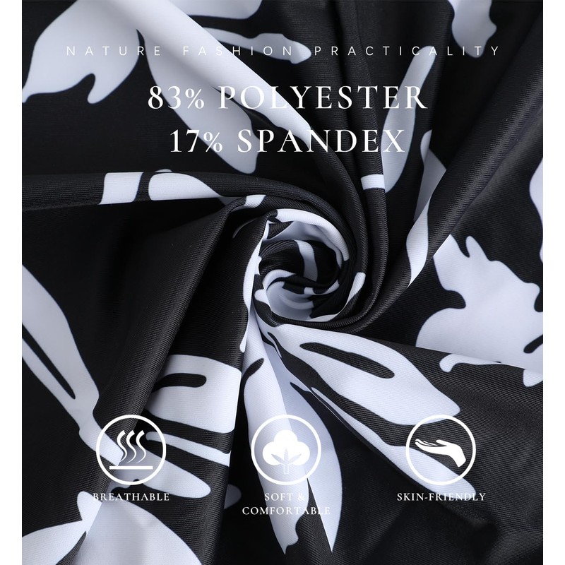 Ecupper Womens Tankini Swimwear Sets Two Piece Swimsuits Flowy Swimdress