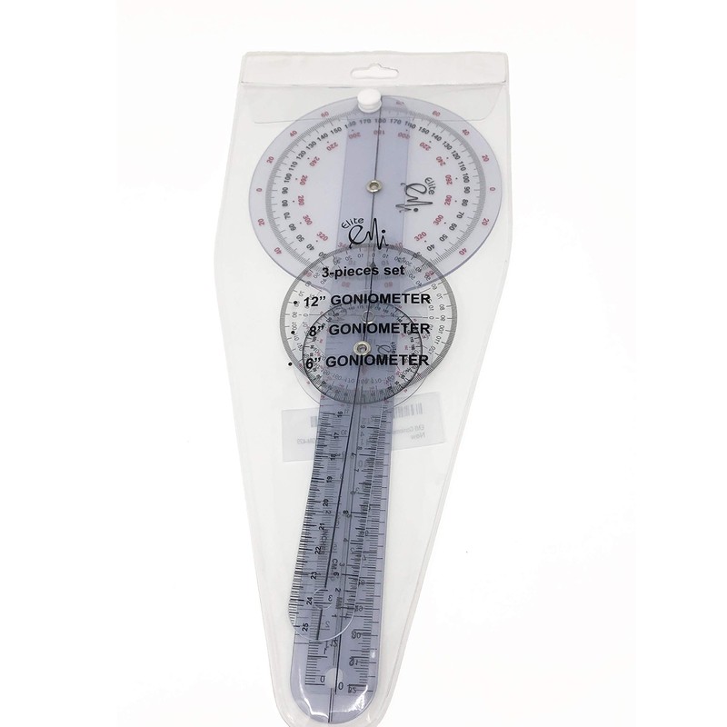 EMI Goniometer 3 Piece Set 12", 8", 6" Plus Carrying
