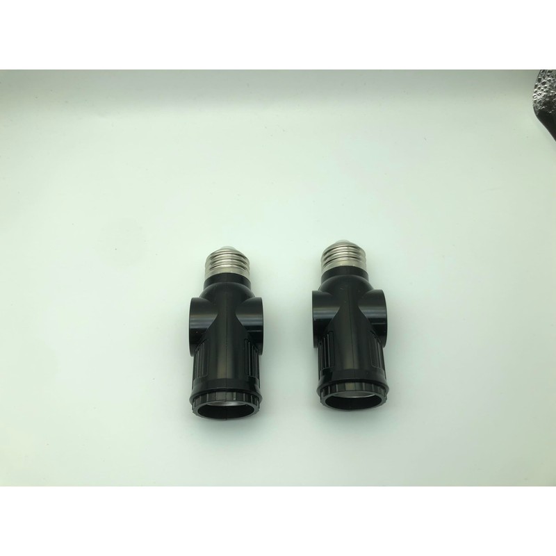 Sevici 2 Pack 3 Prong Light Socket to Plug Adapter,