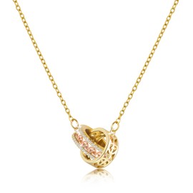 [Linawe] Imitation Diamond Pendant Necklace for Women, Simple, Stainless Steel Necklace Chain, Zirconia Moissanite Birthstone Ring Necklace, Gold, Rose Gold, Silver for Choice, Gold, November, Copper,