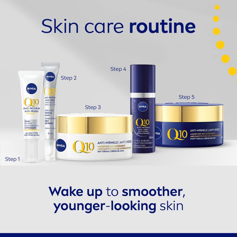 Nivea Q10 Anti-Wrinkle Moisture Replenishment Night Cream, 50mL | Anti-wrinkle