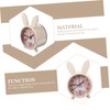 ULTECHNOVO Adorable Luminous Rabbit Shape Clock Silent Desktop Decorative Alarm
