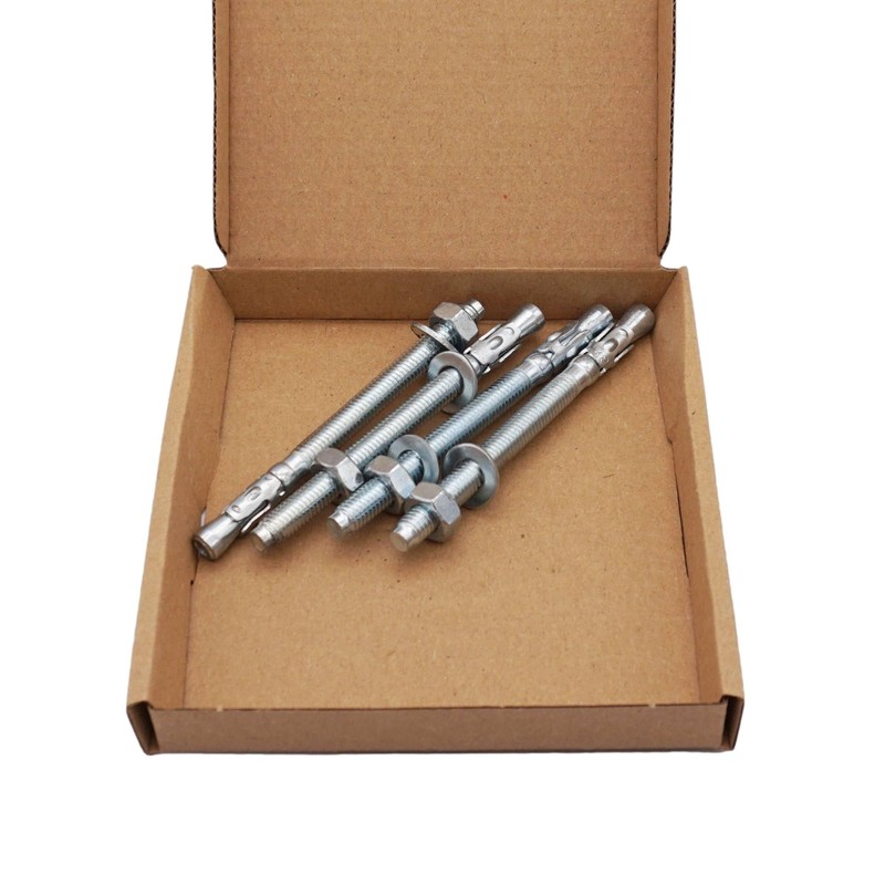 SKIR'CO (Pack of 4) Galvanised Wedge Anchors M8 x 100