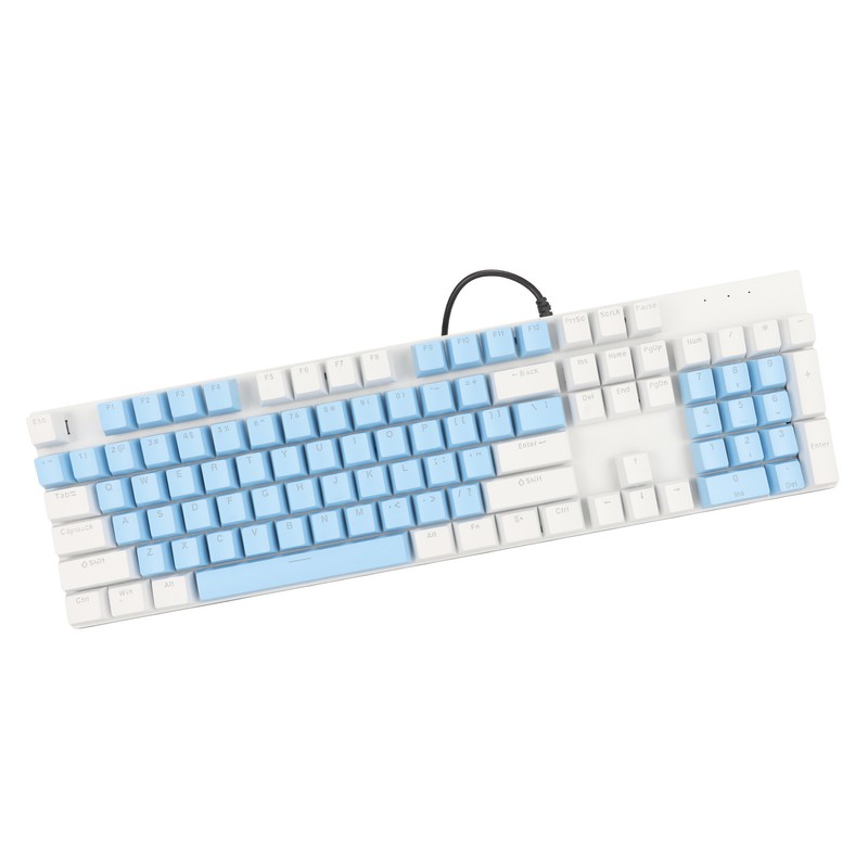 104 Key Mechanical Gaming Keyboard 28 Backlight Modes Blue Switch