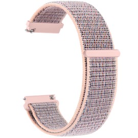 Nylon Strap for Garmin Forerunner 245/645 /55 Music Watch Band,20mm Nylon Quick Release Replacement Band for Garmin Forerunner 55/245/645/645 Music for Women Men (Rose)