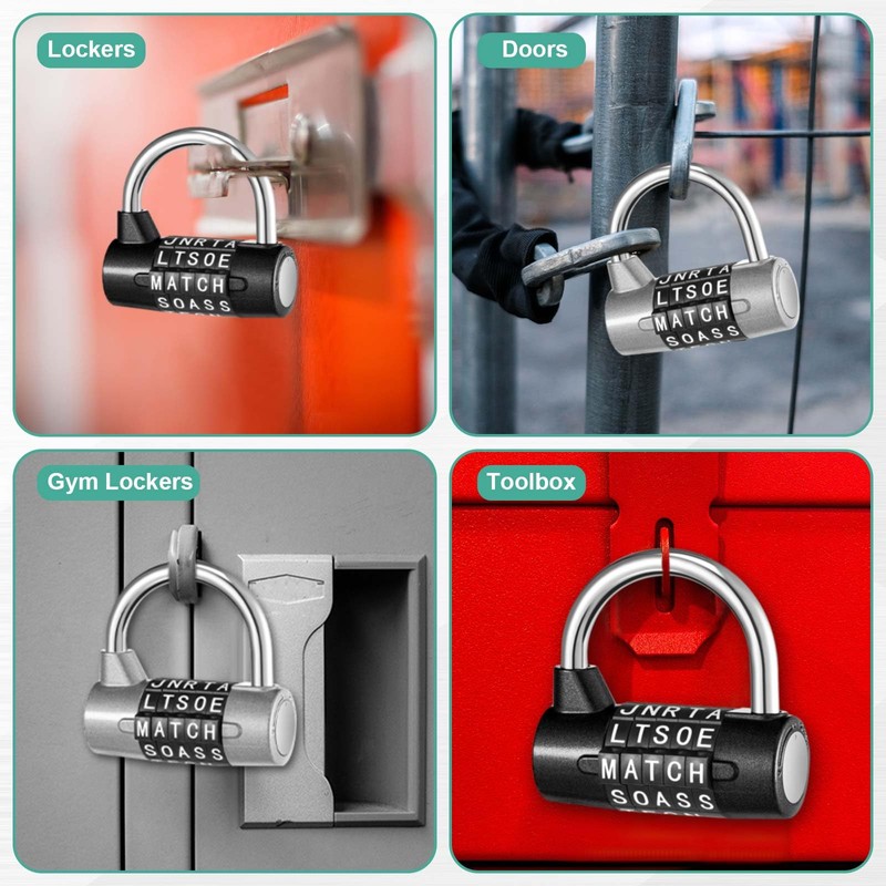 Shimeyao 2 Pcs 5 Letter Combination Lock Metal 5 Digit