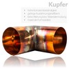 Copper Elbow 120 mm with 87 Degrees, Pipe Angle with
