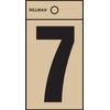 2-Inch Black on Gold Square-Cut Mylar Mailbox Letter / Number (7)