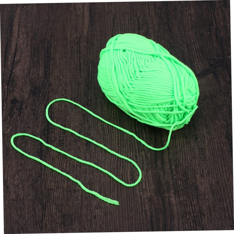 TEHAUX 50g Fluorescent Cotton Yarn Soft Chunky Knitting Yarn for