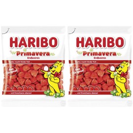 Haribo Primavera Erdbeeren (Strawberry) Gummy Candy 2-Pack (2 x 175g)