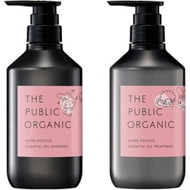 Sanrio Character Collaboration The Public Organic Shampoo & Treatment, Trial Capacity Set, Super Positive, Damage Repair, My Melody, My Sweet Piano, 9.2 fl oz (260 ml) + 9.2 fl oz (260 ml)