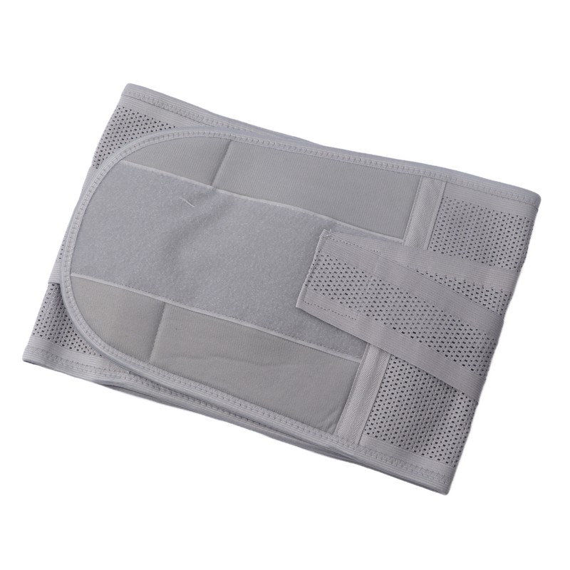XL Back Brace Grey Breathable Removable Lumbar Support Back Brace