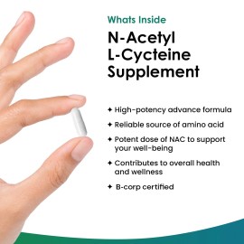 NAC N-acetil-cisteína 600 mg suplementos alta biodisponibilidad cápsulas de aminoácidos