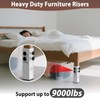 Fixirons 2025 Up-Grade Carbon Steel Bed Risers 2.3" Diameter Dorm