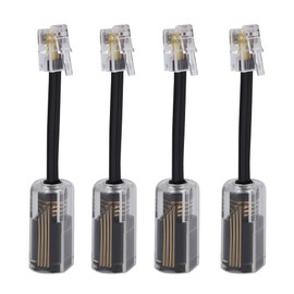 Telephone Cord Detangler, Anti-Tangle Telephone Handset Cable 360 Degree Rotating Landline Swivel Cord Untangler Black (4)