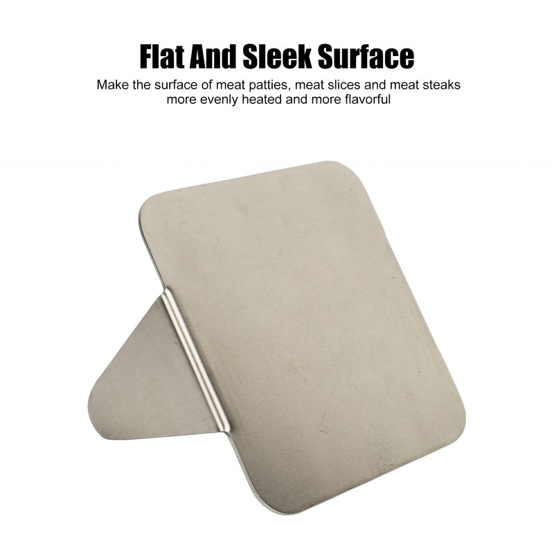 Burger Press Rectangular 304 Stainless Steel Burger Smasher Non Stick
