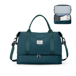 Travel Bag Women's Hand Luggage Bag Sports Bag Weekender Bag Swimming Bag Waterproof Travel Bag Duffle Bag Fitness Bag Training Bag Hospital Bag with Shoe Compartment, F4-Peach Blue, Casual