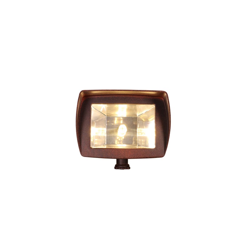 3W LED Low Voltage Landscape Lighting Flood Light Rust Finish
