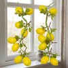 Yattuyix 2 Pcs Artificial Lemon Branches, 55cm Simulation Lemons(Yellow)