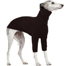Lurcher Jumper, Lurcher Coats Lurcher Pullover Greyhound Coats Greyhound Pyjamas Greyhound Shirt Large Dog Coat Clothing Dog Jumpers Medium Size Dog Turtleneck Shirt(Brown, XL)