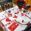 Valentine's Day Heart Table Runner 72 x 13 Inch Decorations,