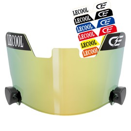 LeCool Multi-Color Football Visor,Enhance Your Game -Fits Adult & Youth Football Helmets (Gold)
