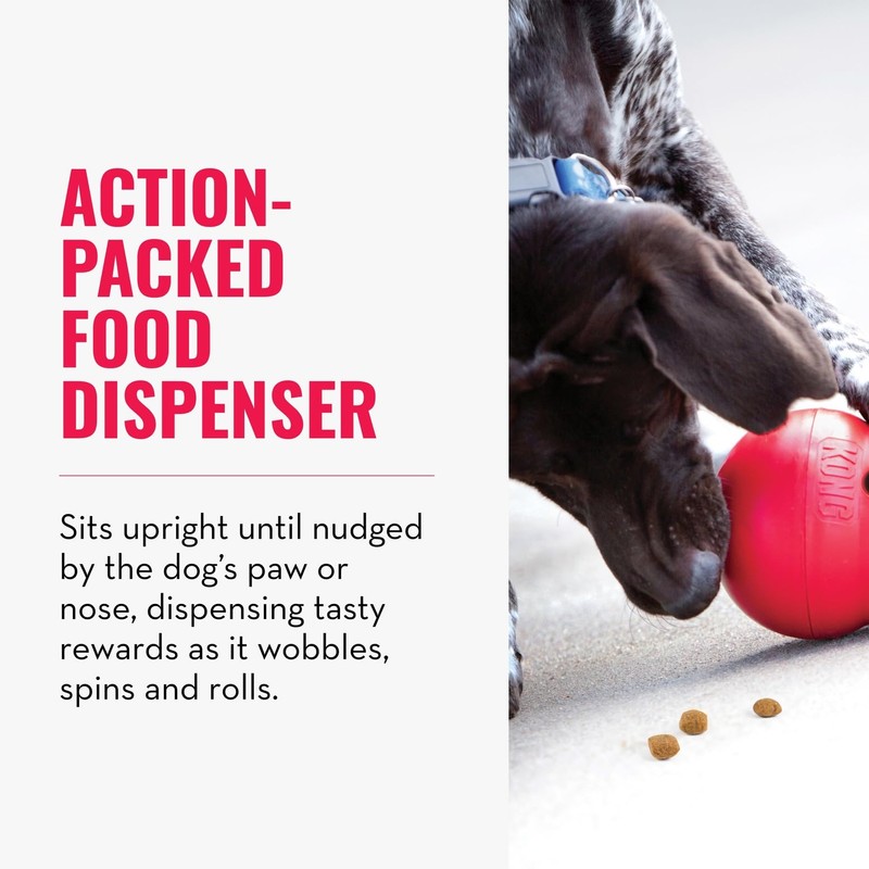 KONG Wobbler - Interactive Dog Toy for Treat Dispensing -
