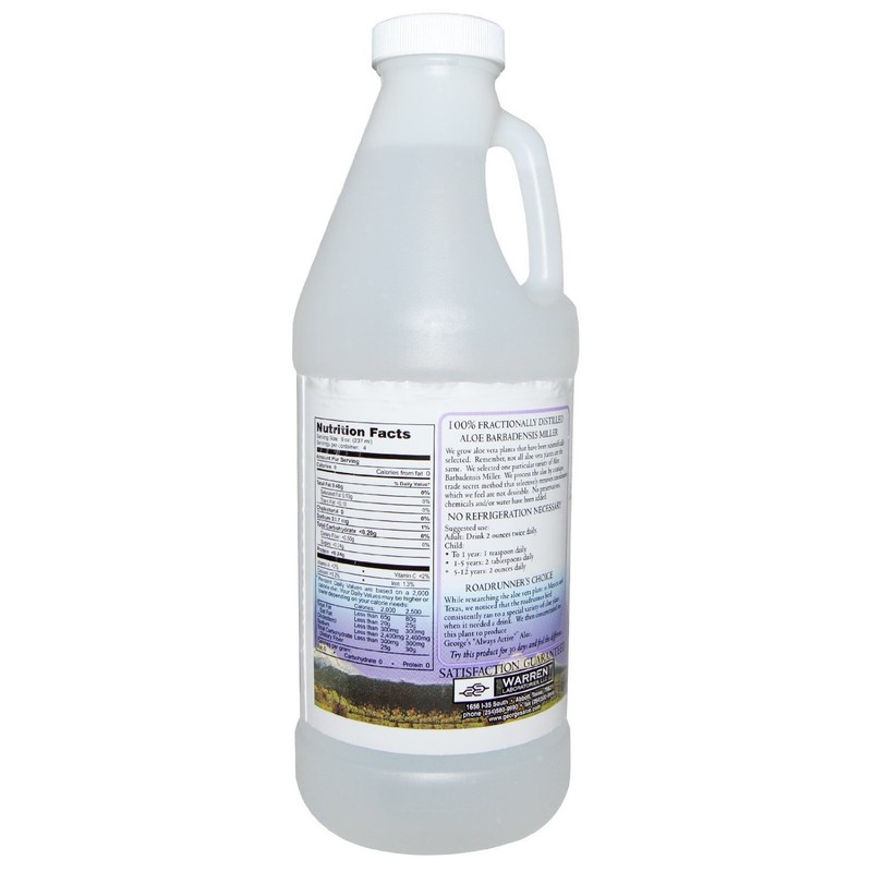 George's Aloe Vera, 100% Aloe Vera Liquid, 32 fl oz