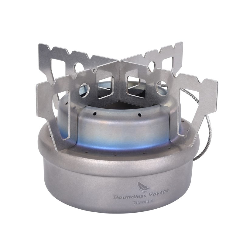 Boundless Voyage Titanium Denatured Alcohol Burner Camping Stove Portable Ultralight